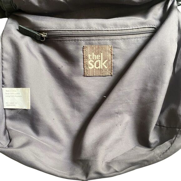 The SAK Crossbody Bag Dark Gray Embroidered Studded Boho Grunge Cowgirl Aztec - Picture 11 of 11